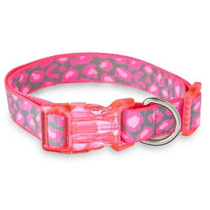 lot 12273 image: Vibrant Life Dog Collars Cheetah Print Reflective Pet Collar Pink Size XS