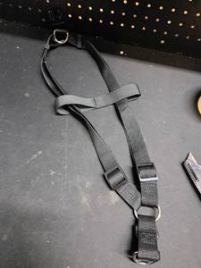 lot 12278 image: Black Nylon Adjustable Pet Harness with Metal D-Rings
