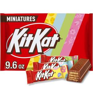 lot 12283 image: Kit Kat Milk Chocolate Wafer Easter Candy Miniatures - 9.6oz 2Pk Best By 08 2025