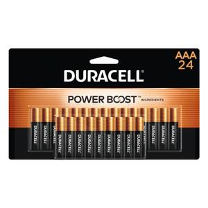 lot 12308 image: Duracell Coppertop AAA Batteries with Power Boost Ingredients, 24 Count Pack Triple A Battery with Long-Lasting Power, Alkaline AAA Battery for Household and Office Devices