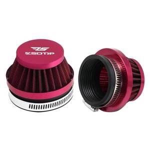lot 12316 image: 2PCS Motorcycle 48MM Air Intake Filter Universal Carburetor Air Filter Cleaner for Dirt Pit ATV SSR TTR Bike Breather Filter Fit for Many Different Carburetors (Red 48MM)