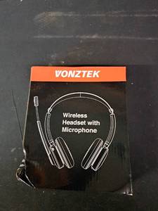 lot 12337 image: Vonztek Wireless Bluetooth 5.0 Headset with Noise-Cancelling Microphone
