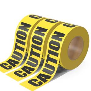 lot 12341 image: SWRT 3 Pack Premium Yellow Caution Tape 3 in X 1000 FT(Total 3000FT) - High Visibility Yellow with Bold Black Text, Hazard Tape for Safety Barricade, Warning Tape for Construction, Outdoor and Event Use