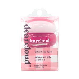 lot 12343 image: dearcloud Dewy Lip Jam � Hydrating Lip Balm and Gloss with Vitamin E, Korean Skincare (Pink Lychee)
