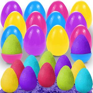 lot 12366 image: ArtCreativity Magic Sand Easter Eggs - Set of 12 Pre-Filled Easter Eggs - Colorful Surprise Eggs for Kids in Assorted Vibrant Colors - Easter Egg Hunt Supplies - Easter Basket Stuffers