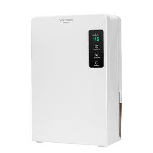 lot 16036 image: VIVOSUN Electric Mini Dehumidifier, Ultra-Quiet Auto Defrost Dehumidifier with Timer, 2200ML Water Tank and Drain Hose for Basement or Closets, Bedrooms, Showers, and Other Small Rooms