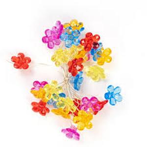 lot 6443 image: Mainstays Solar Flower String Lights 30-Count 13.12ft