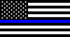 lot 2398 image: Blue Lives Matter American Flag