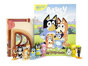 lot 4401 image: Bluey My Busy Books Set with 10 Figurines and Playmat