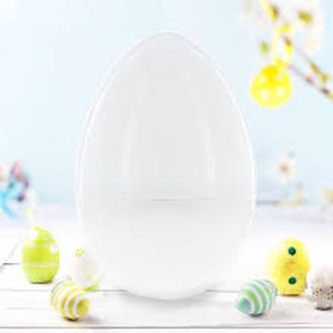 lot 4414 image: 12-inch Clear Easter Egg Decoration - Made in USA
