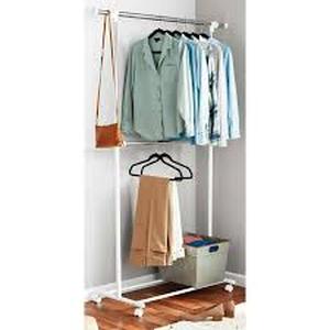 lot 9503 image: Mainstays Adjustable Two-Tier Garment Rack