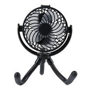 lot 12293 image: Mainstays Flexible Travel Fan with 18cm Foldable Tripod Base