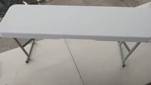 lot 4235 image: Outdoor Folding Bench NP11891WH White
