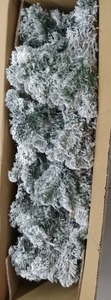 lot 4272 image: Flocked Artificial Christmas Tree - Snow Covered Pine