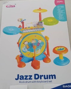lot 4281 image: Baoli Jazz Drum No.1402 Kids Electronic Drum Set with Keyboard and Microphone