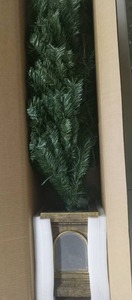 lot 4299 image: Artificial Christmas Tree with Decorative Wood Base