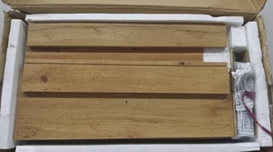 lot 4304 image: Oak Wood 3 Drawer Dresser with Assembly Instructions