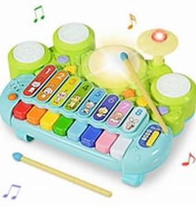lot 4255 image: Goodway Electronic Xylophone with Game Drum Musical Toy