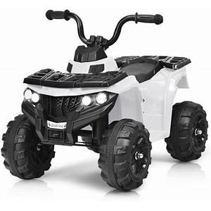 lot 4292 image: Electric Kids ATV Quad Bike with USB Audio - WhiteBlack