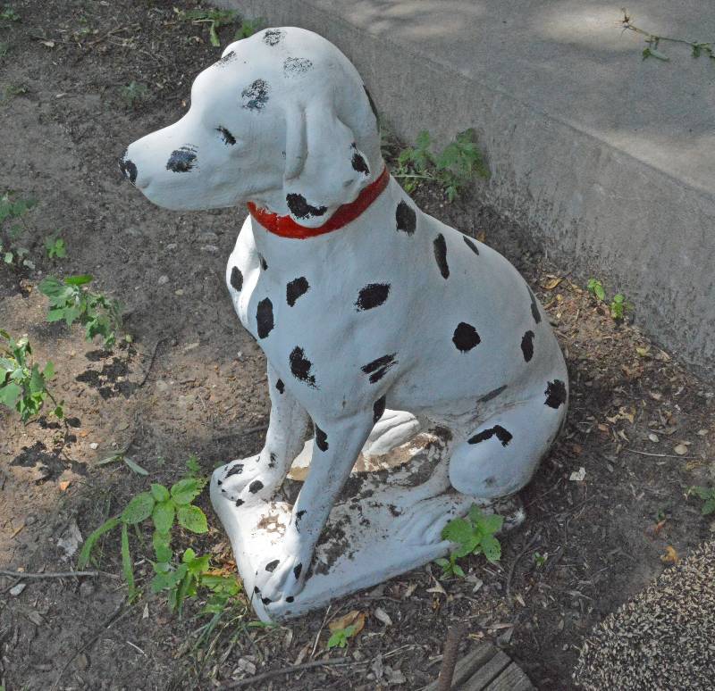 lot 4001 image: Concrete Dalmatian Statue - Approximately 28.5 tall