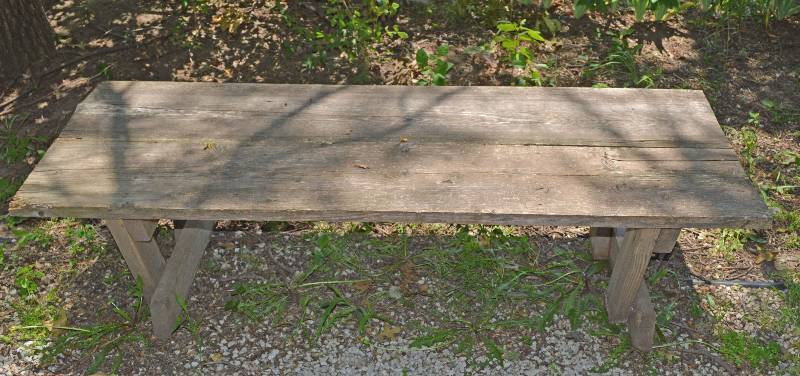 lot 4013 image: Wood Bench - Approximately 58.75 x 22 x 14.75