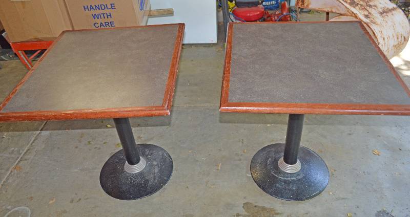 lot 4074 image: (2) 27 x 30 Caf Tables