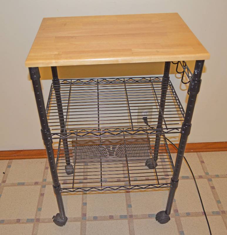 lot 4109 image: Metro Style Kitchen CartMicrowave Cart