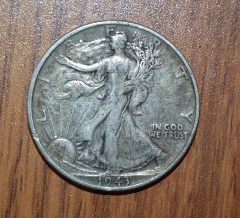lot 4098 image: 1943 Walking Liberty Silver Half Dollar- Take a Look
