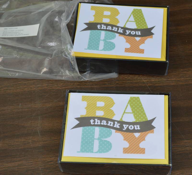 lot 4128 image: Lot of 2 Boxes of Thank You Cards- 24 Per Box- Wow