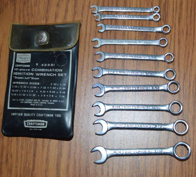 lot 4153 image: Craftsman 10 Piece Combination Ignition Wrench Set- Take a Look