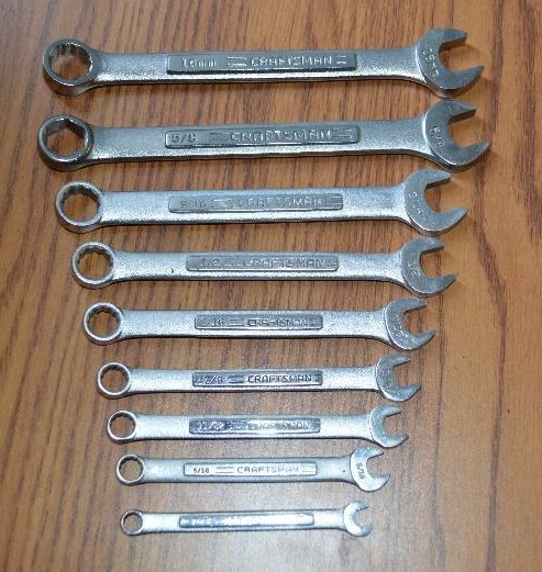 lot 4164 image: Lot of 9 Craftsman Combination Wrenches- See Pictures for Sizes- Wow