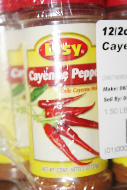 lot 4201 image: Lot of 12 Count Cayenne Pepper Bottles - 2 oz Containers