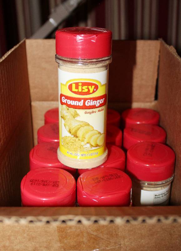 lot 4221 image: Lot of 12 Count Ground Ginger Bottles - 2.5 oz Containers