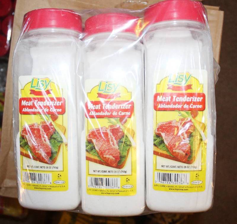 lot 4253 image: Lot of 6 Count Meat Tenderizer Bottles - 28 oz Containers