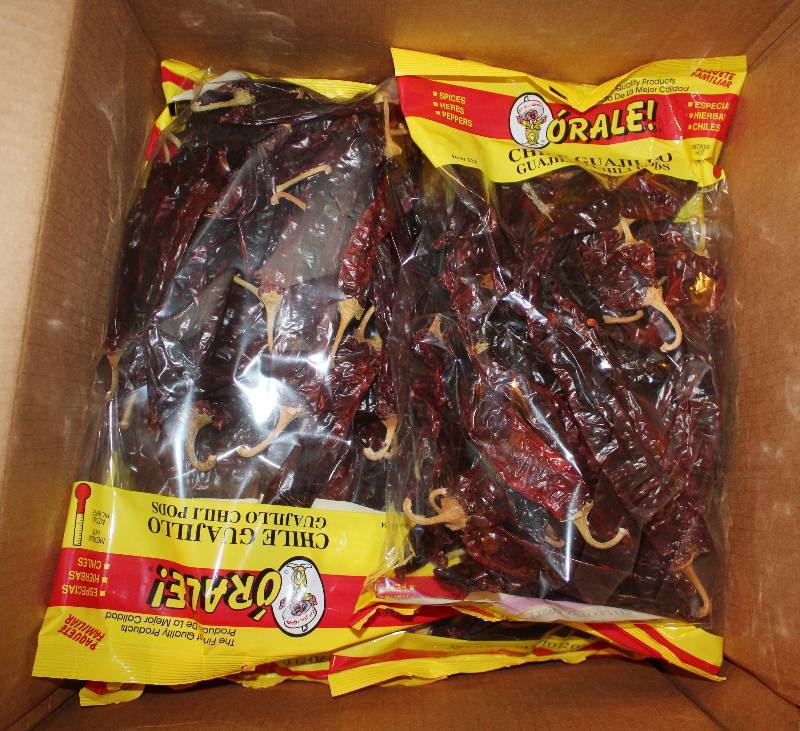 lot 4267 image: Lot of 12 Count Guajillo Chili Pods - 12 oz bags
