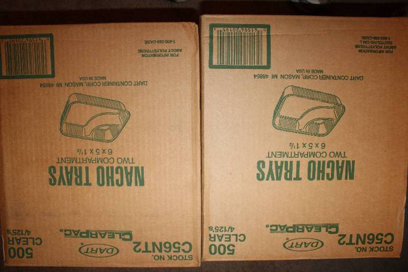 lot 4280 image: Lot of 2 Cases - 500 Count Nacho Trays