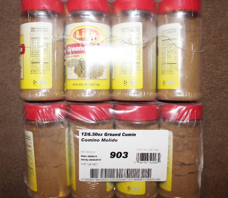 lot 4282 image: Lot of 24 Count Ground Cumin Bottles - 6.50 oz Containers
