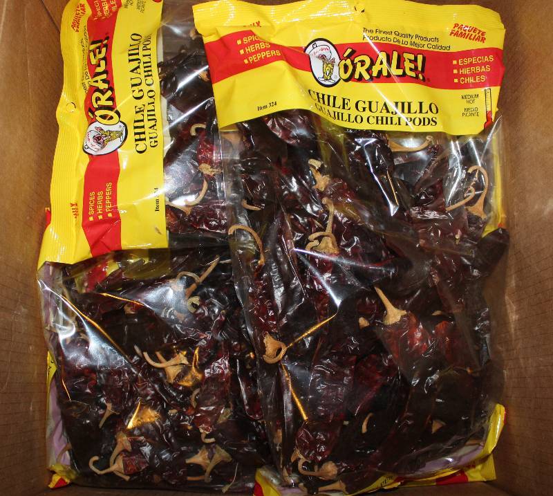 lot 4287 image: Lot of 12 Count Guajillo Chili Pods - 12 oz bags