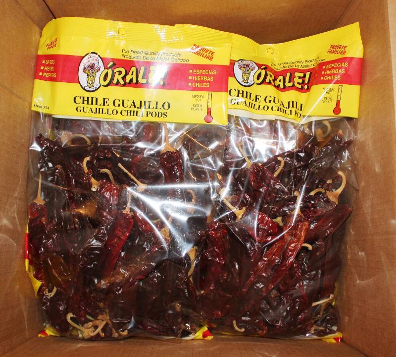 lot 4300 image: Lot of 12 Count Guajillo Chili Pods - 12 oz bags