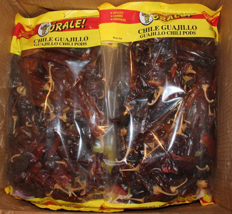 lot 4301 image: Lot of 12 Count Guajillo Chili Pods - 12 oz bags