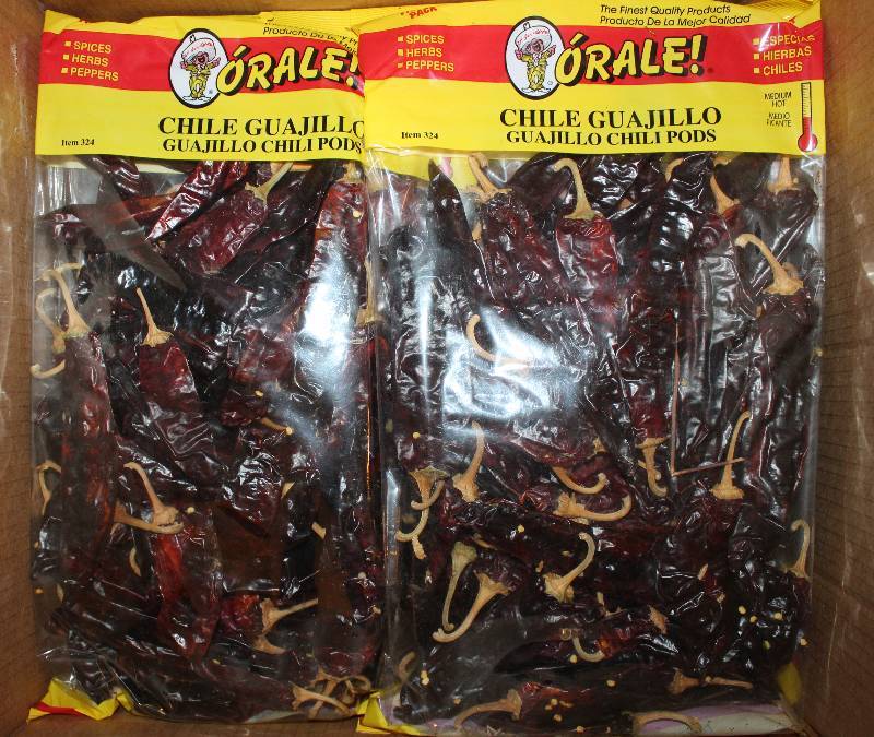 lot 4303 image: Lot of 12 Count Guajillo Chili Pods - 12 oz bags