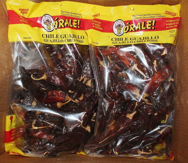 lot 4305 image: Lot of 12 Count Guajillo Chili Pods - 12 oz bags