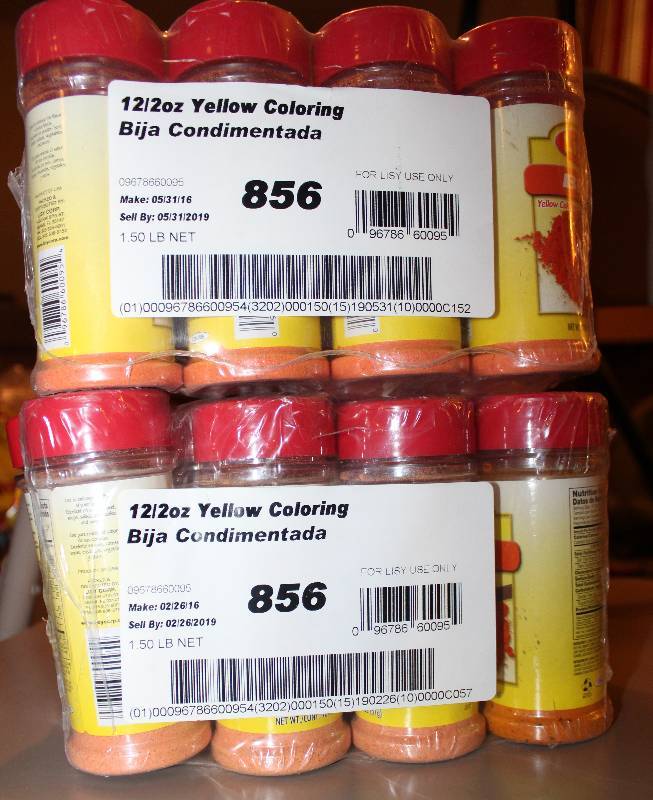 lot 4307 image: Lot of 24 Count Yellow Coloring - 2 oz Containers