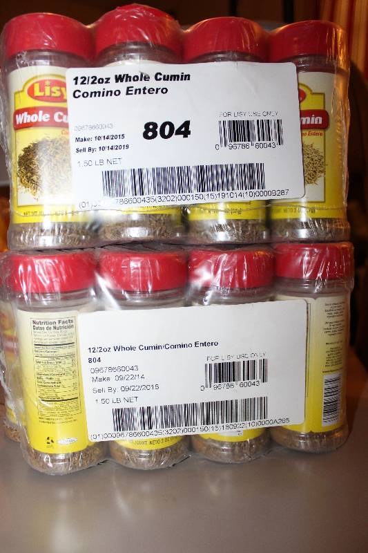 lot 4312 image: Lot of 24 Count Whole Cumin - 2 oz Containers