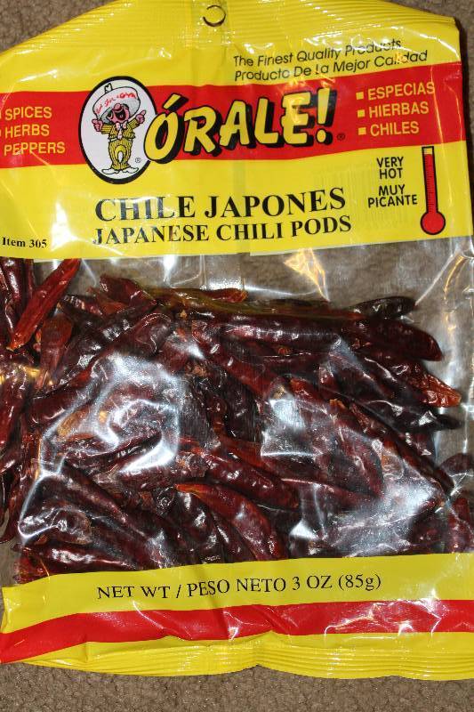 lot 4331 image: Lot of 12 Count - Japanese Chili Pods - 3 oz Packages