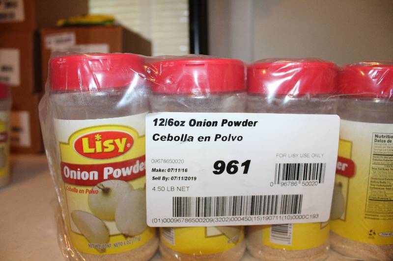 lot 4433 image: Lot of 12 Count - Onion Powder - 6 oz. Bottles