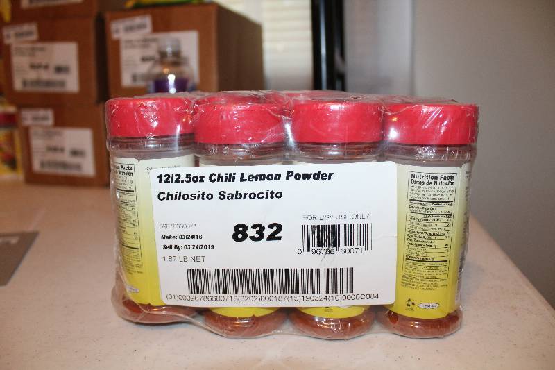 lot 9077 image: Lot of 12 Count - Chilosito Sabrocito - Chili Lemon Powder - 2.5 oz. Packages