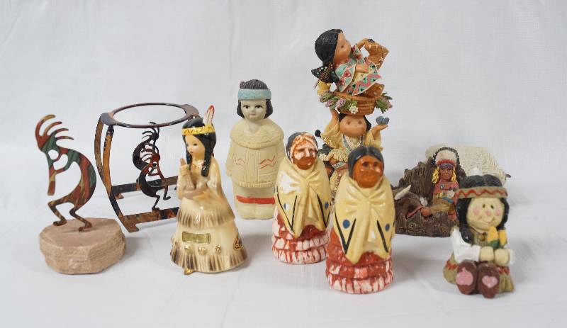 lot 2396 image: Various Native American Figures  and Kokopelli Metal Pieces - See pics