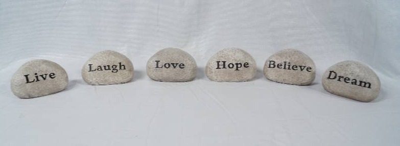 lot 2008 image: Lot of 6 Inspirational Desk Stones - AWESOME