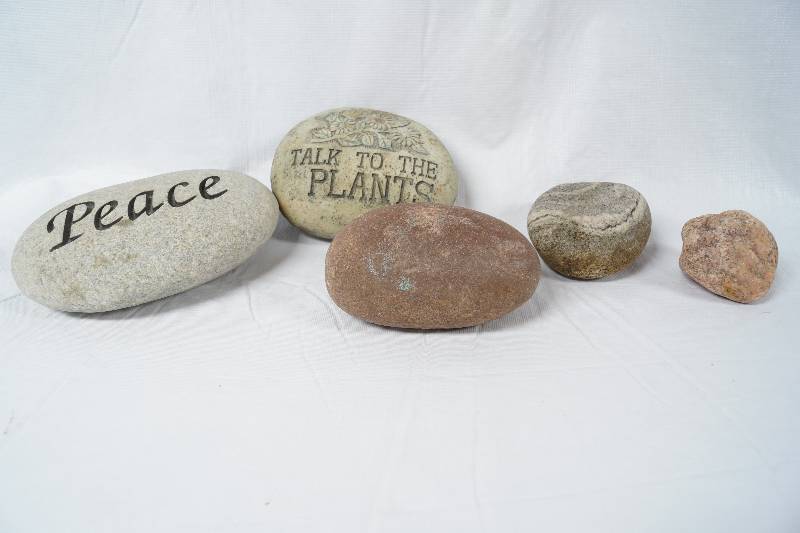 lot 2011 image: Lot of 5 - Inspirational Desk Stones - FUN
